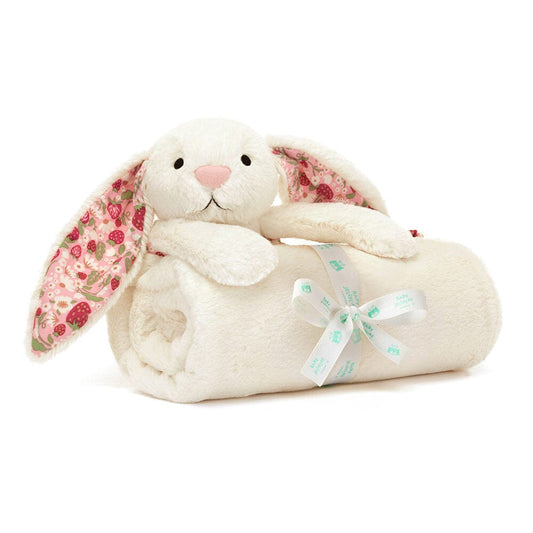 Blankie | Bashful Blossom Cream Berry Bunny